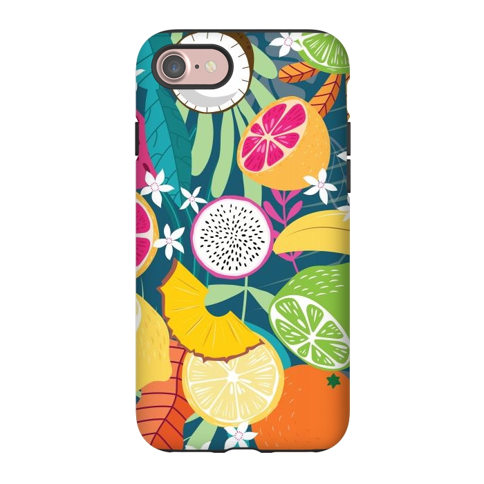 iPhone 7 StrongFit Tropical fruit pattern 02 by Jelena Obradovic