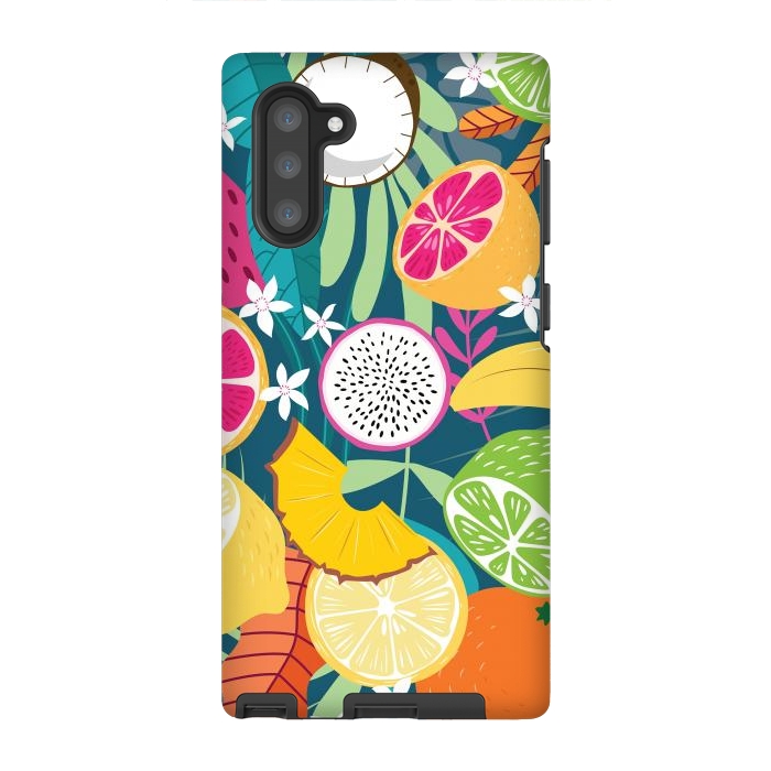 Galaxy Note 10 StrongFit Tropical fruit pattern 02 by Jelena Obradovic