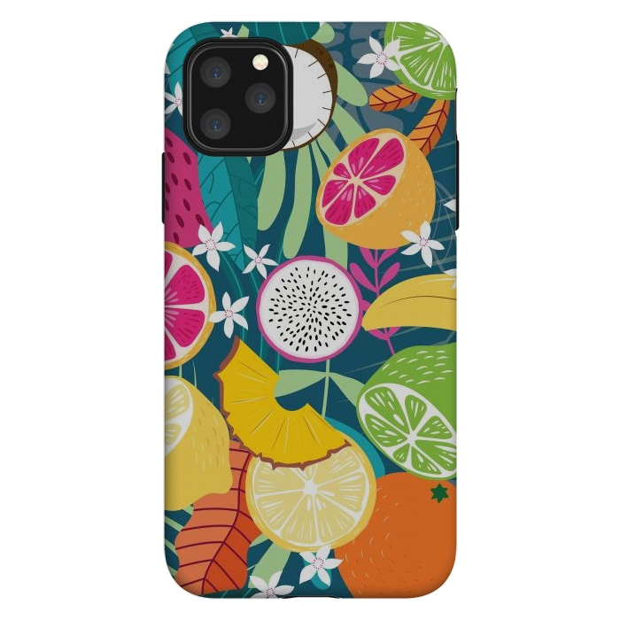 iPhone 11 Pro Max StrongFit Tropical fruit pattern 02 by Jelena Obradovic