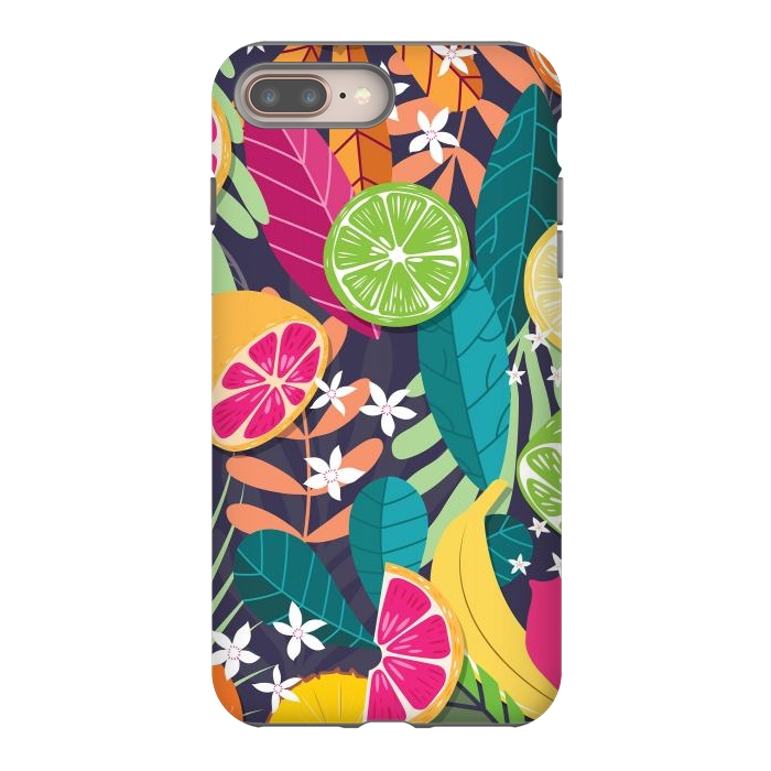 iPhone 7 plus StrongFit Tropical fruit pattern 03 by Jelena Obradovic