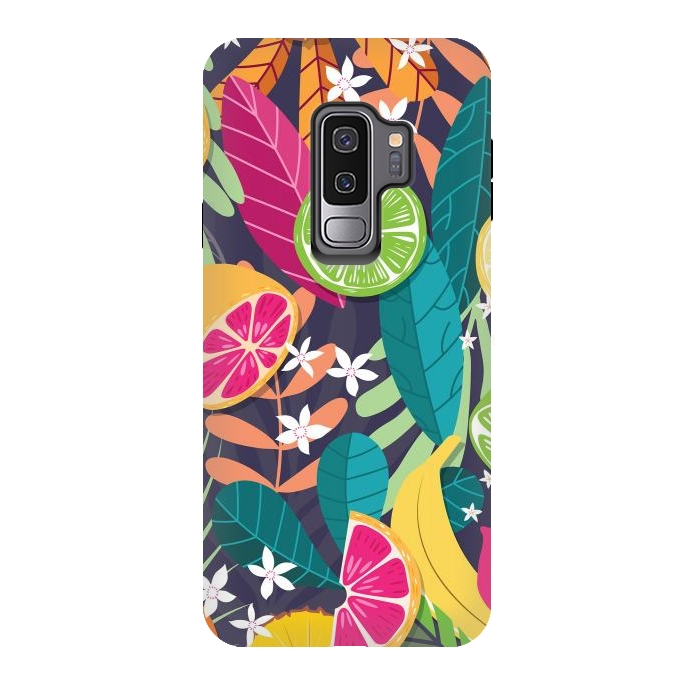 Galaxy S9 plus StrongFit Tropical fruit pattern 03 by Jelena Obradovic