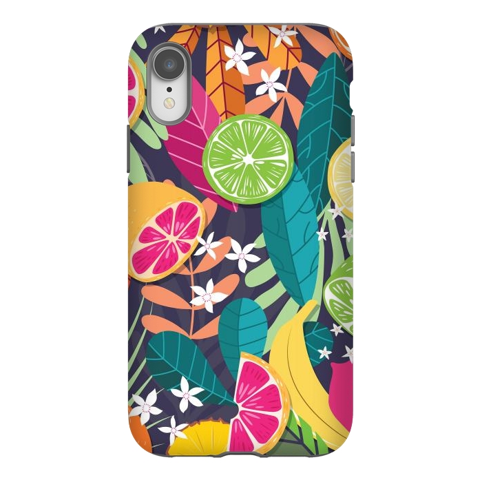 iPhone Xr StrongFit Tropical fruit pattern 03 by Jelena Obradovic