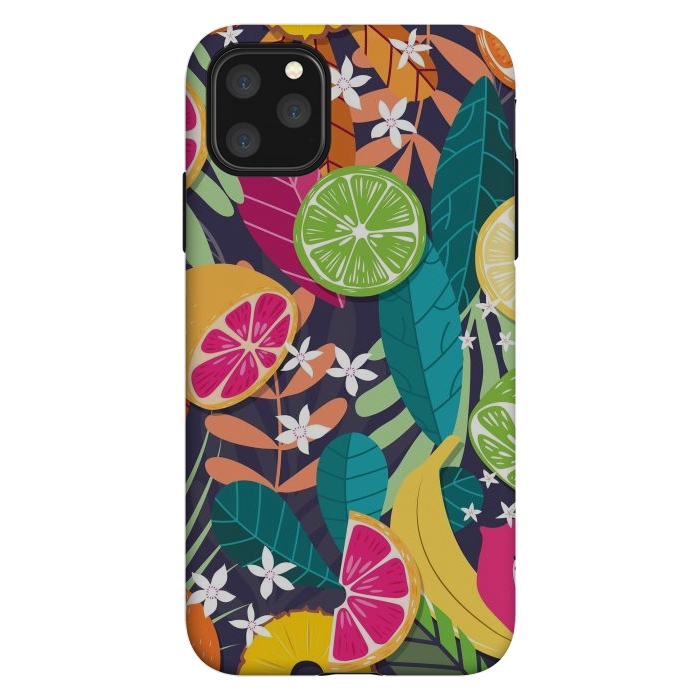 iPhone 11 Pro Max StrongFit Tropical fruit pattern 03 by Jelena Obradovic