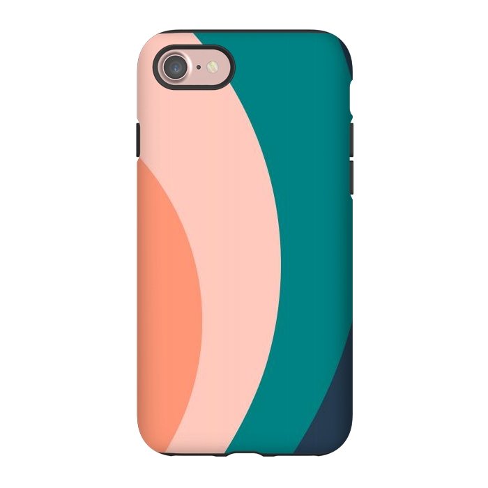 iPhone 7 StrongFit Teal Blush Rainbow by ArtPrInk
