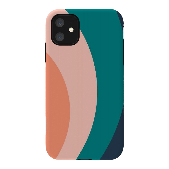iPhone 11 StrongFit Teal Blush Rainbow by ArtPrInk