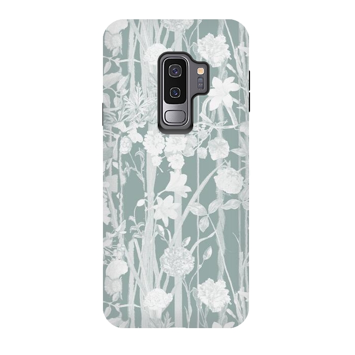 Galaxy S9 plus StrongFit Pastel botanical floral vines by Oana 