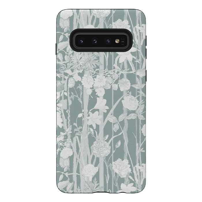 Galaxy S10 StrongFit Pastel botanical floral vines by Oana 
