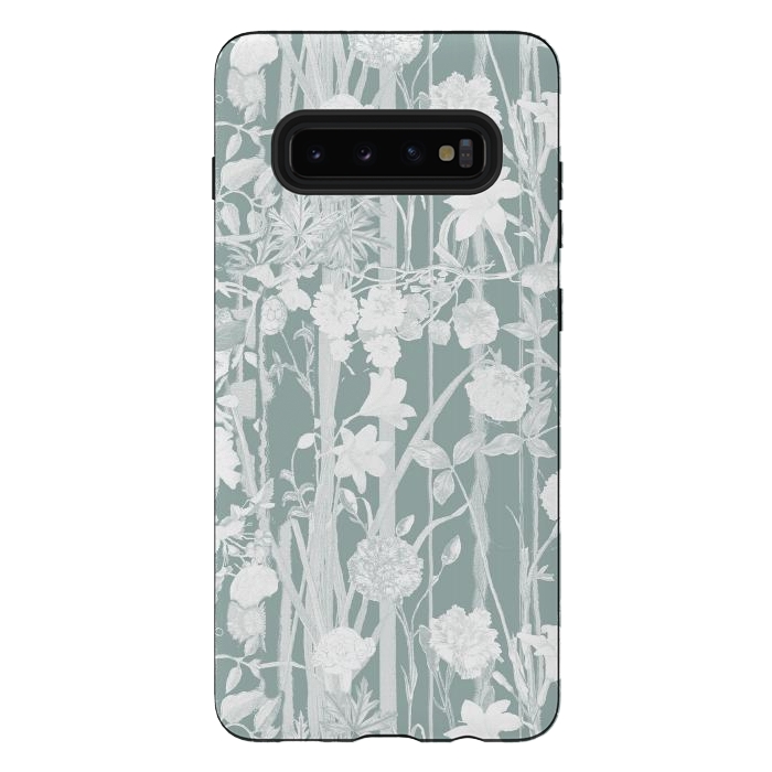 Galaxy S10 plus StrongFit Pastel botanical floral vines by Oana 
