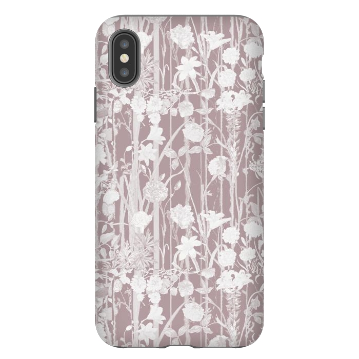 iPhone Xs Max StrongFit Dusty pink botanical flower garden by Oana 