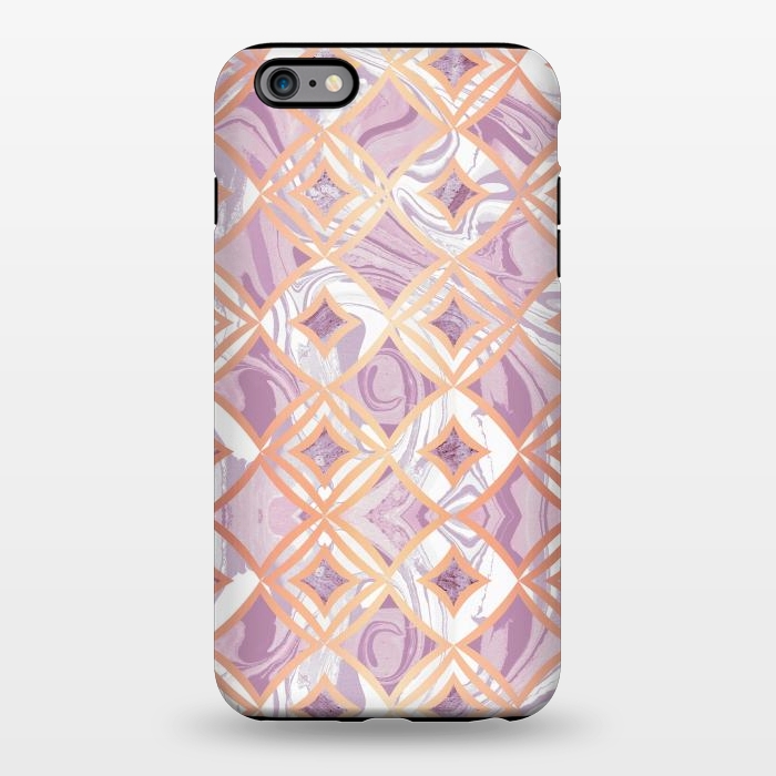 iPhone 6/6s plus StrongFit Elegant pink rose gold marble tiles by Oana 