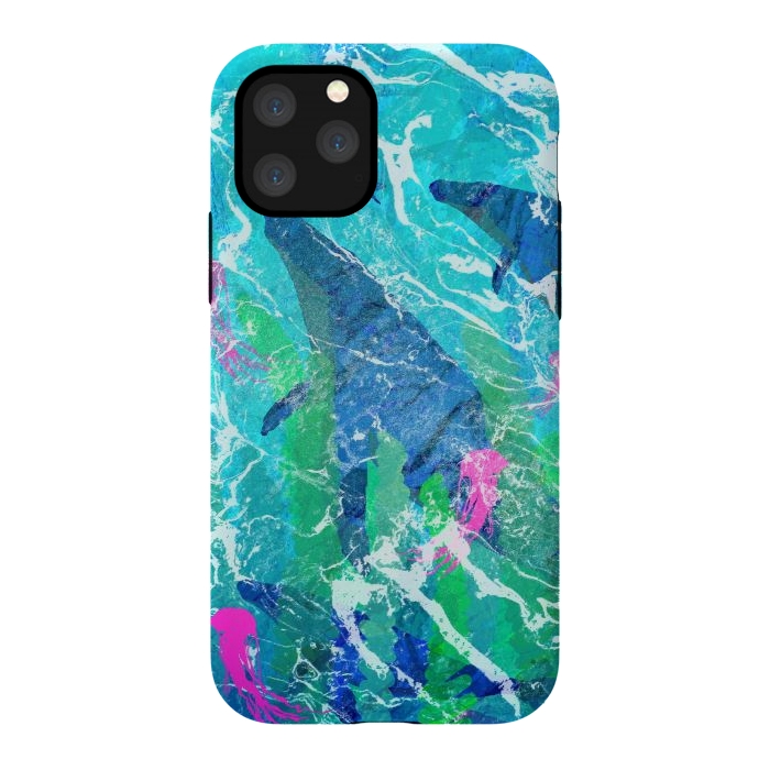 iPhone 11 Pro StrongFit The ocean whales by Steve Wade (Swade)
