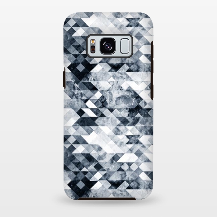 Galaxy S8 plus StrongFit Geometric grunge marble tiles by Oana 