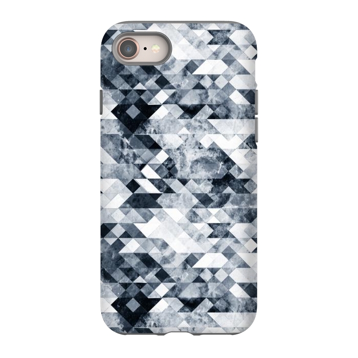 iPhone 8 StrongFit Geometric grunge marble tiles by Oana 
