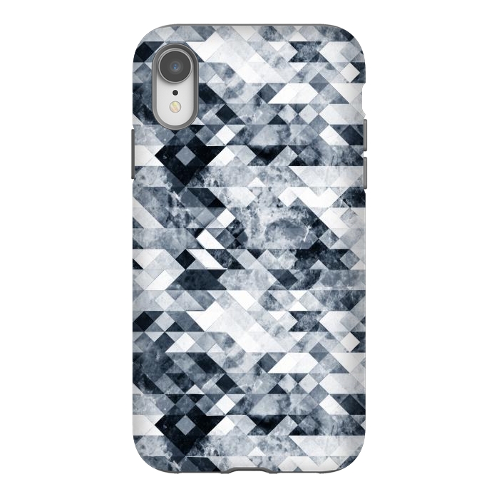 iPhone Xr StrongFit Geometric grunge marble tiles by Oana 