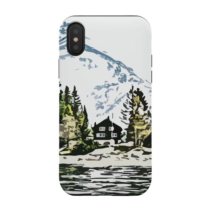iPhone Xs / X StrongFit Mountain Forest by Creativeaxle