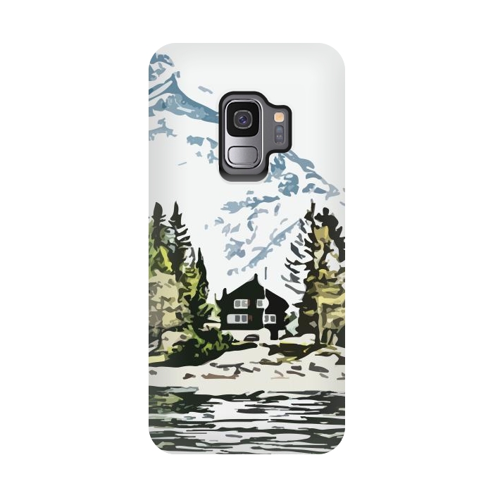Galaxy S9 StrongFit Mountain Forest by Creativeaxle