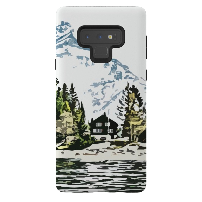 Galaxy Note 9 StrongFit Mountain Forest by Creativeaxle