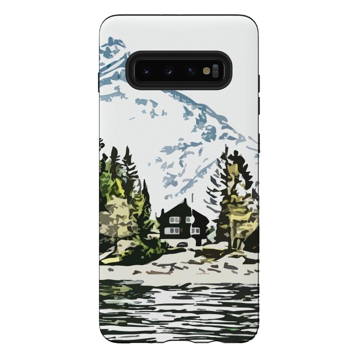 Galaxy S10 plus StrongFit Mountain Forest by Creativeaxle