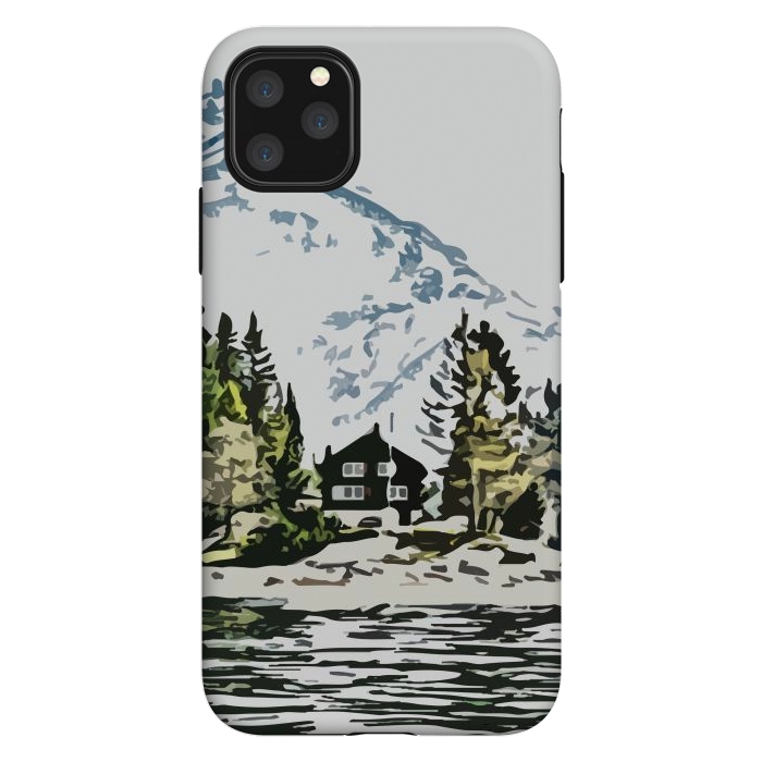 iPhone 11 Pro Max StrongFit Mountain Forest by Creativeaxle
