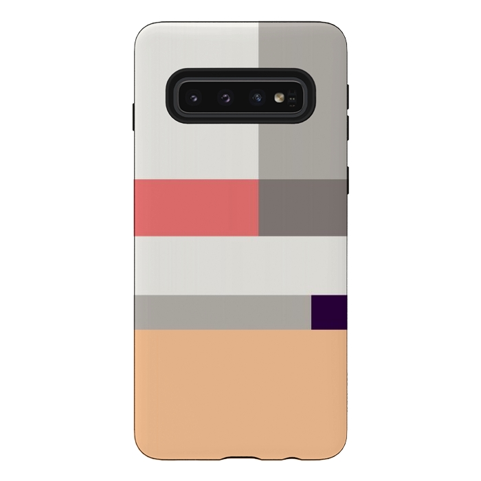 Galaxy S10 StrongFit Colors in Block Minimal Art by Creativeaxle