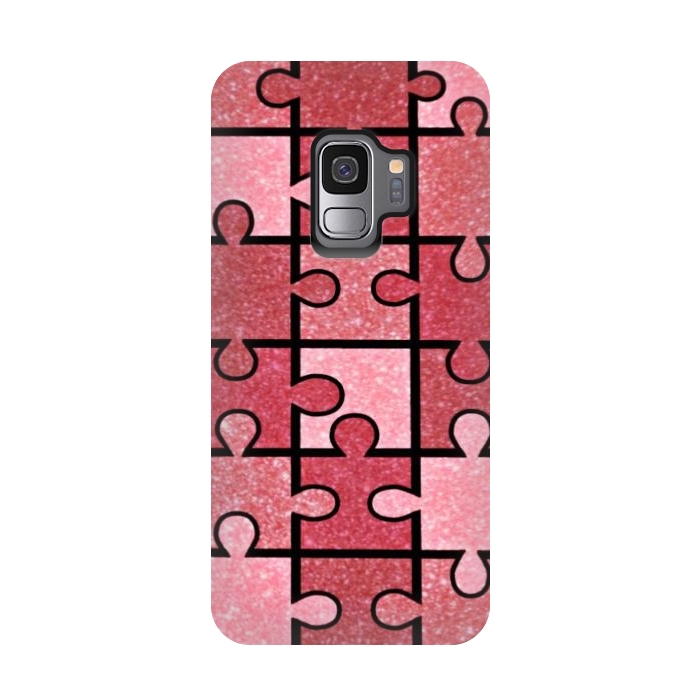 Galaxy S9 StrongFit Pink puzzle by CAS