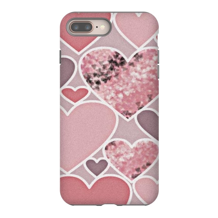 iPhone 7 plus StrongFit Pink hearts by CAS