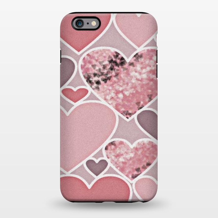 iPhone 6/6s plus StrongFit Pink hearts by CAS