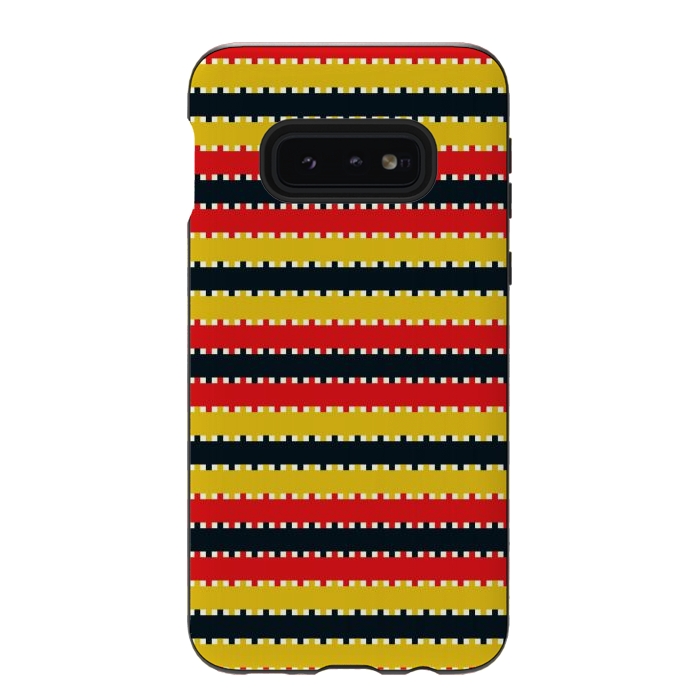Galaxy S10e StrongFit Plaid Yellow by TMSarts