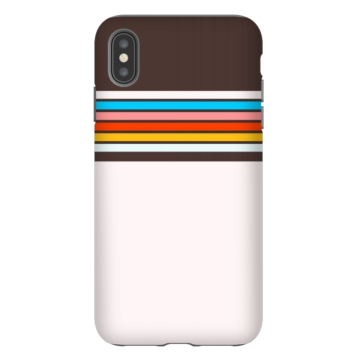 iPhone Xs Max StrongFit Vintage Stripes by TMSarts