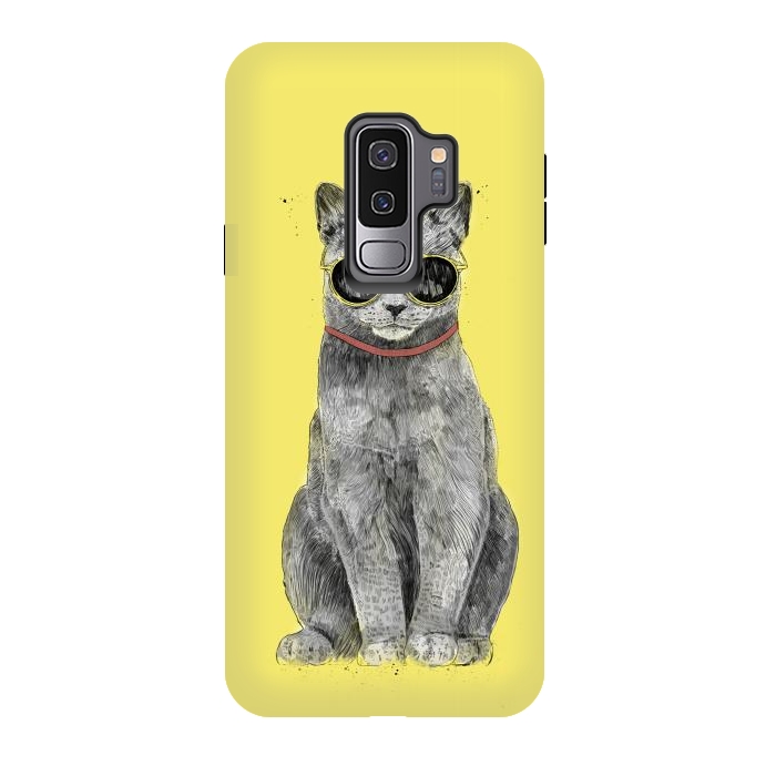 Galaxy S9 plus StrongFit Summer Cat by Balazs Solti