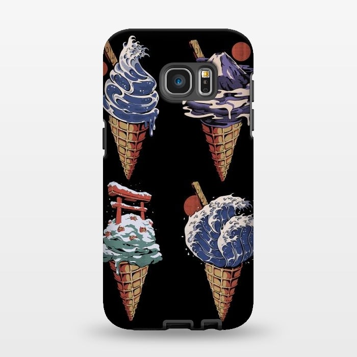Galaxy S7 EDGE StrongFit Japanese Ice Creams by Ilustrata