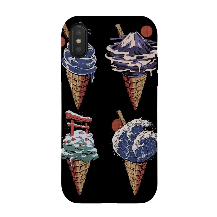 iPhone Xs / X StrongFit Japanese Ice Creams by Ilustrata