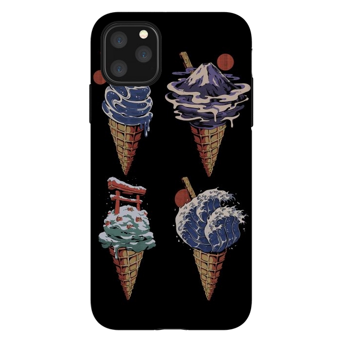 iPhone 11 Pro Max StrongFit Japanese Ice Creams by Ilustrata