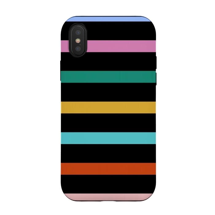 iPhone Xs / X StrongFit Colored Stripes by TMSarts