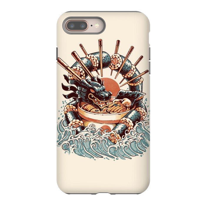 iPhone 7 plus StrongFit Dragon Sushi Ramen by Ilustrata