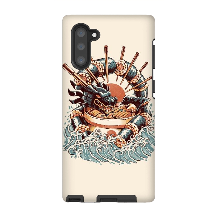 Galaxy Note 10 StrongFit Dragon Sushi Ramen by Ilustrata