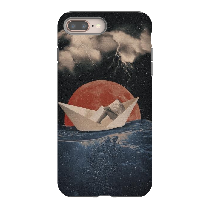 iPhone 7 plus StrongFit Paper Boat by Eleaxart