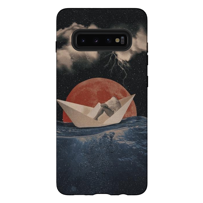 Galaxy S10 plus StrongFit Paper Boat by Eleaxart