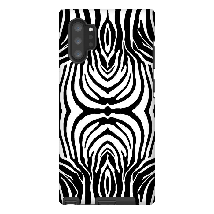 Galaxy Note 10 plus StrongFit White zebra stripes by Oana 