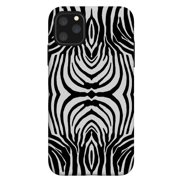 iPhone 11 Pro Max StrongFit White zebra stripes by Oana 