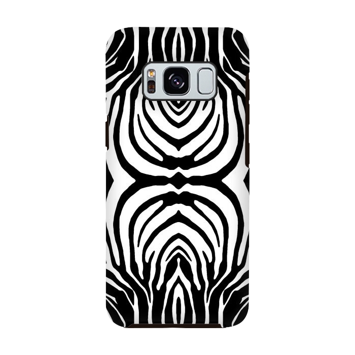 Galaxy S8 StrongFit White zebra stripes by Oana 