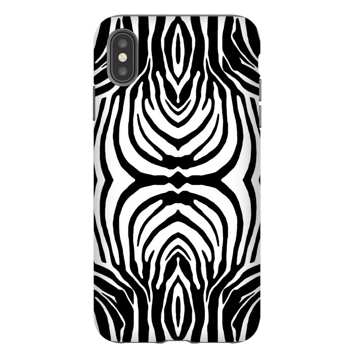 iPhone Xs Max StrongFit White zebra stripes by Oana 