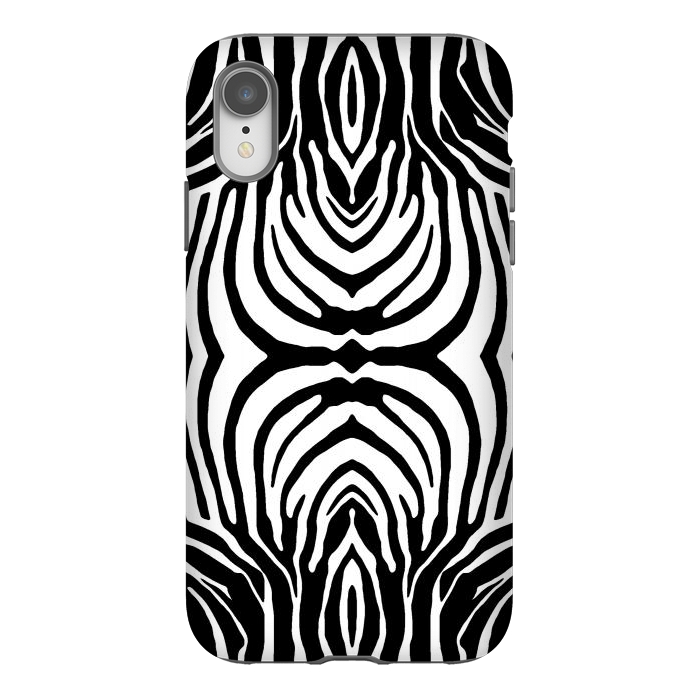 iPhone Xr StrongFit White zebra stripes by Oana 
