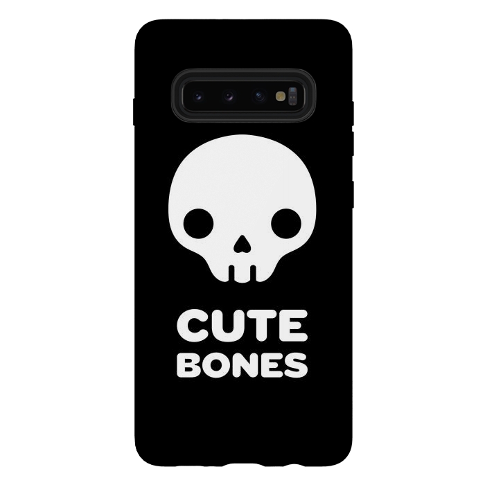 Galaxy S10 plus StrongFit Cute skull by Laura Nagel