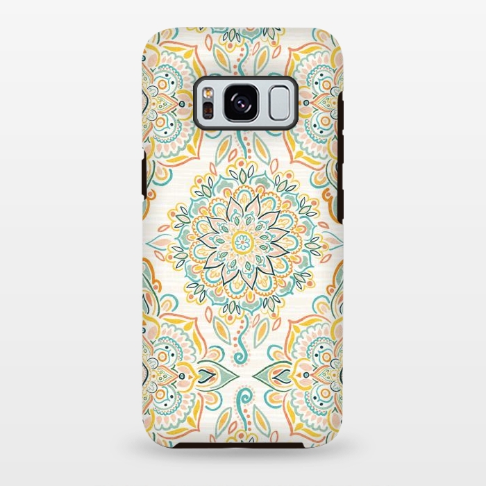 Galaxy S8 plus StrongFit Retro Spring Folk Art Diamonds by Tangerine-Tane