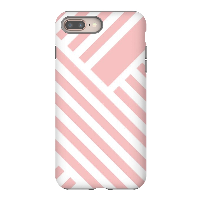 iPhone 8 plus StrongFit Blush Street Lines by ArtPrInk