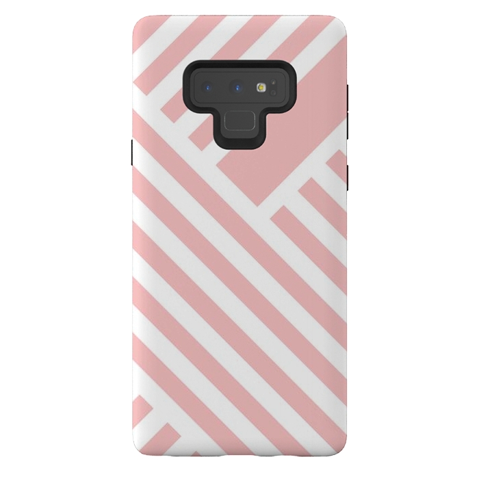 Galaxy Note 9 StrongFit Blush Street Lines by ArtPrInk