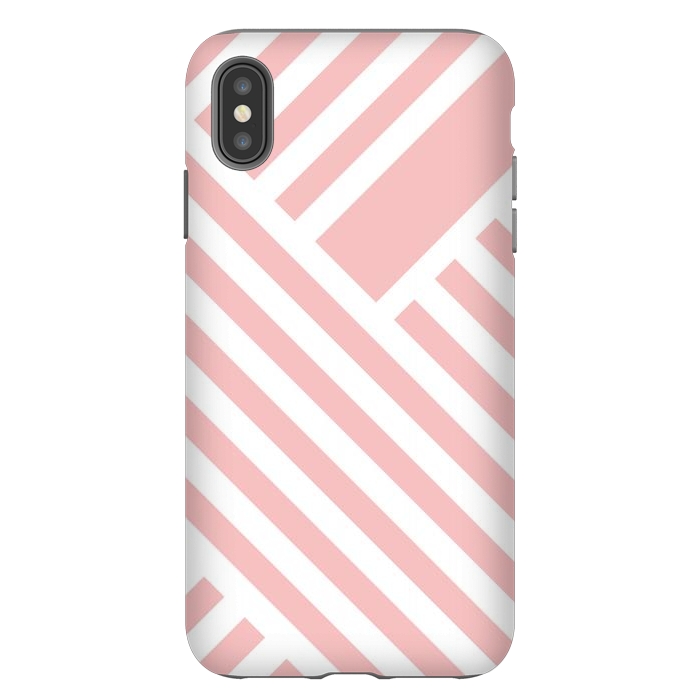iPhone Xs Max StrongFit Blush Street Lines by ArtPrInk