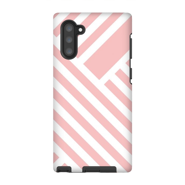 Galaxy Note 10 StrongFit Blush Street Lines by ArtPrInk