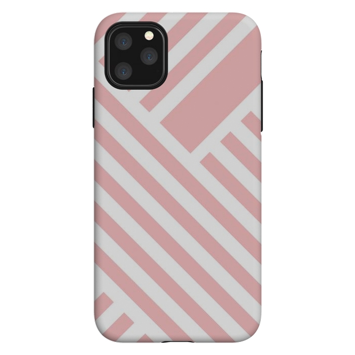 iPhone 11 Pro Max StrongFit Blush Street Lines by ArtPrInk